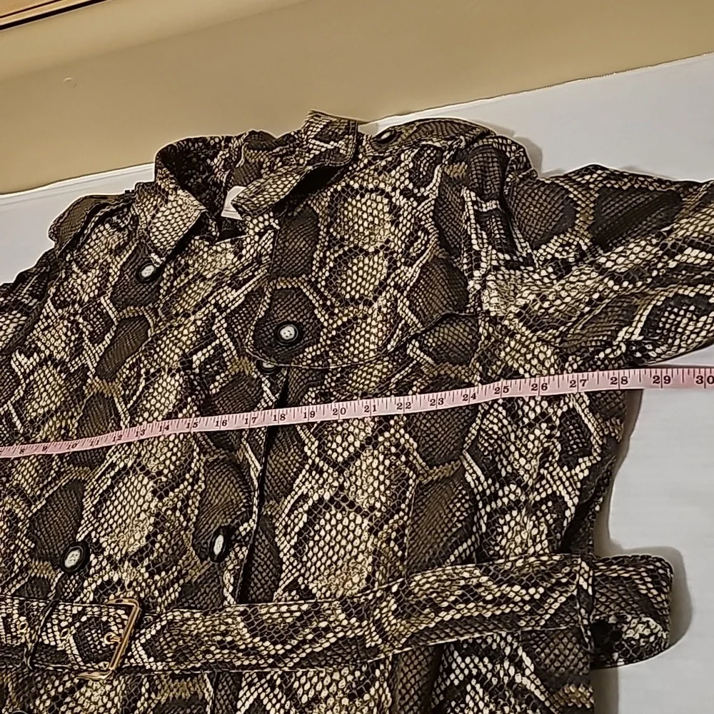 Michael Kors Snake Print Trench Coat - Picture 12 of 13